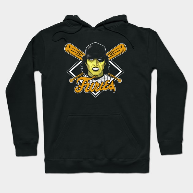 Baseball Furies (Black Print) Hoodie by Miskatonic Designs